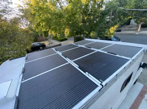 900w of folding roof solar