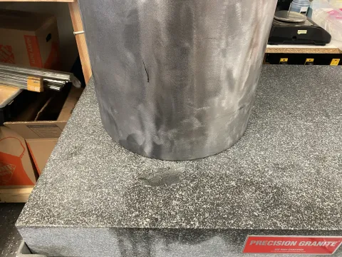 not bad! (level testing on the granite slab)